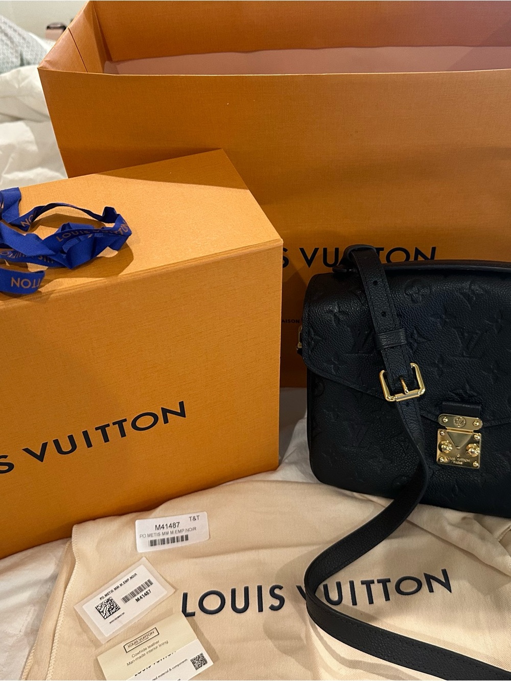 Louis Vuitton Black Monogram Empreinte Pochette Shoulder Crossbody